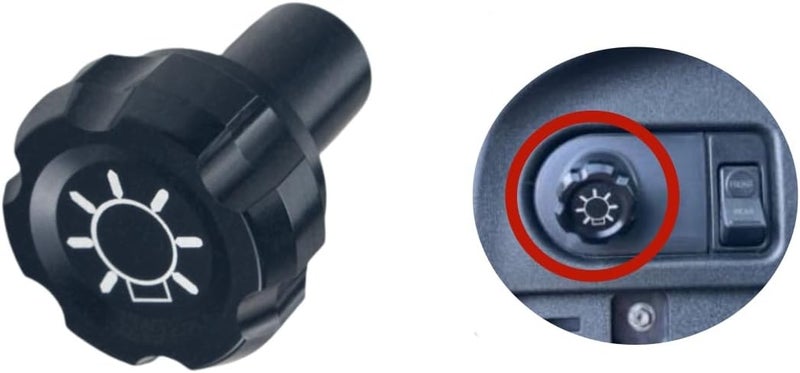 DEWHEL Headlight Switch Knob Compatible with Ford F150 F250 F350 1992-1997 F5TZ11661A F5ZZ11661A Aluminum Black - Image 3
